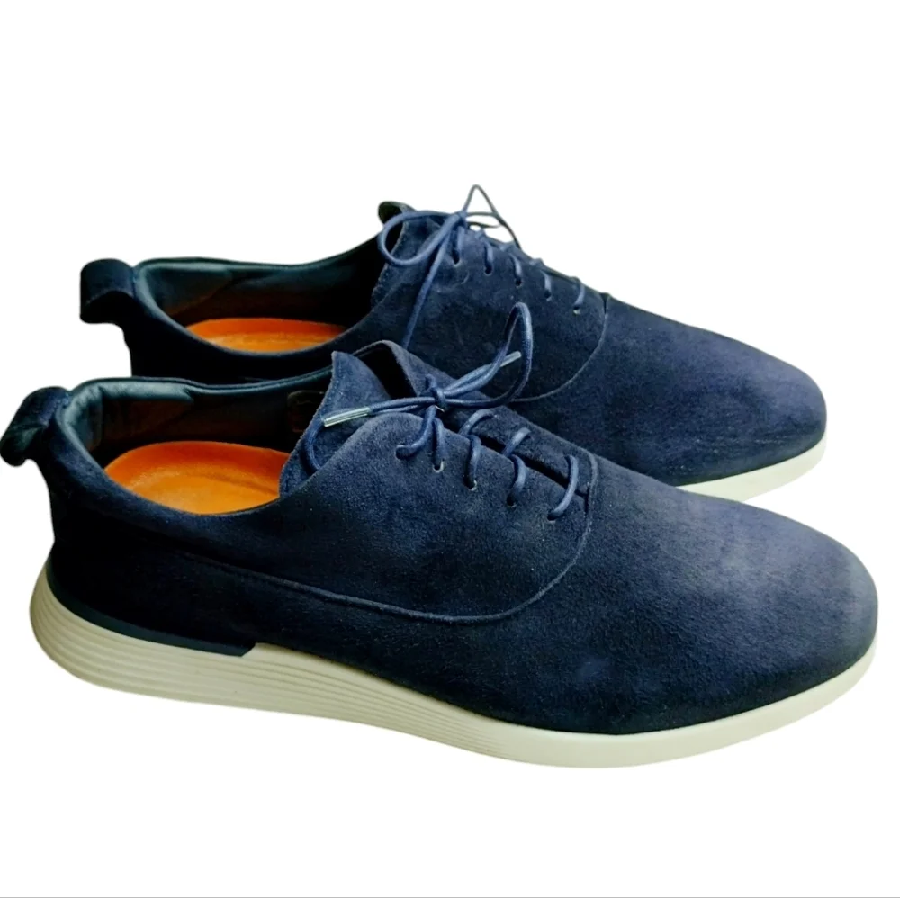 Wolf &‎ Shepard Leather Crossover Longwing Blucher Shoes Mens 10M Navy Old Money